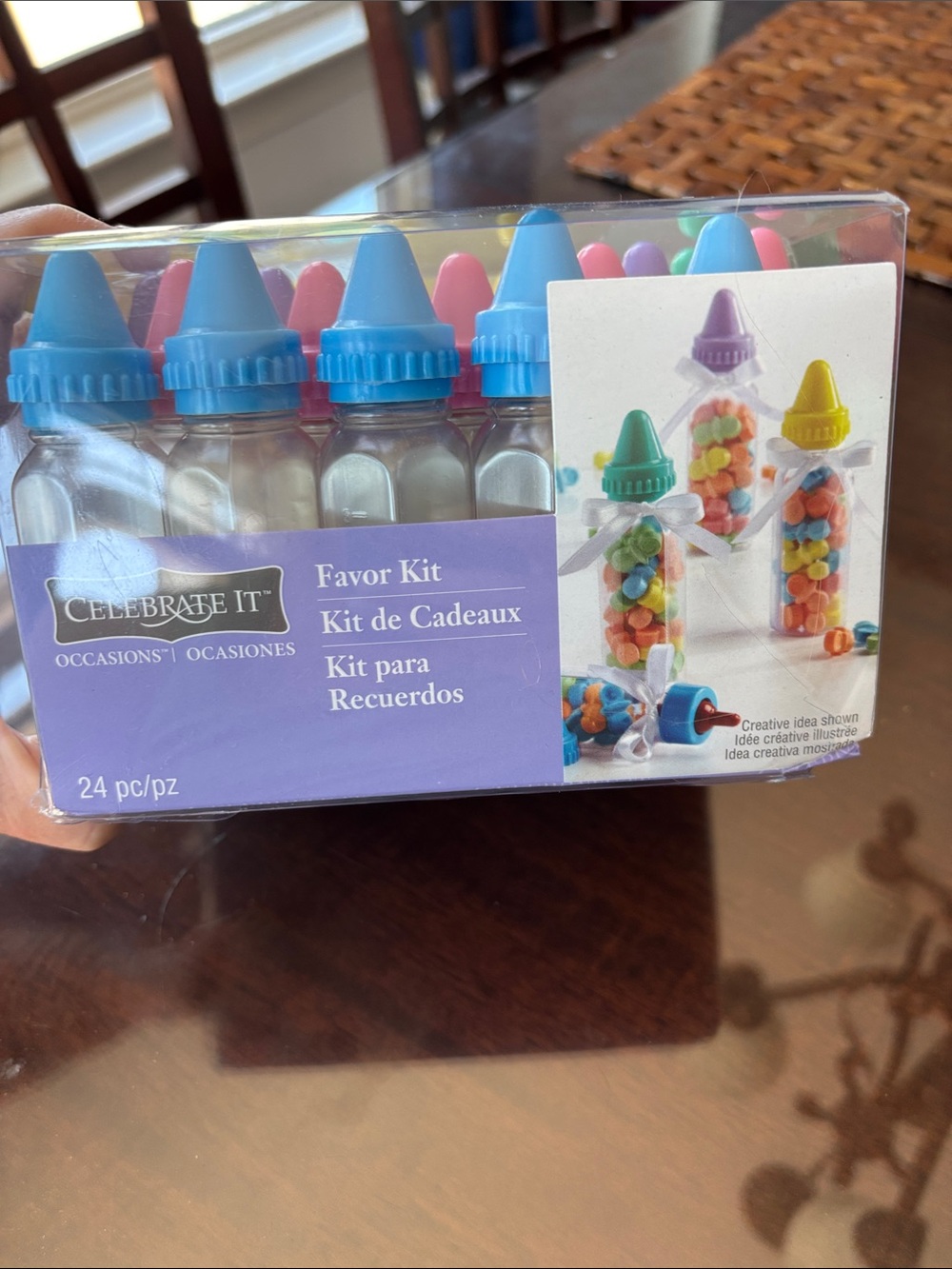 Celebrate It Clear Baby Bottle Favors Shower Sprinkle NEW